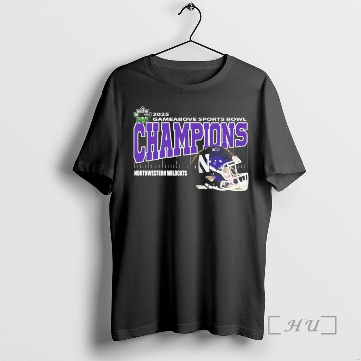Officials Northwestern Wildcats Football Gameabove Sports Bowl 2025 Champions Helmet