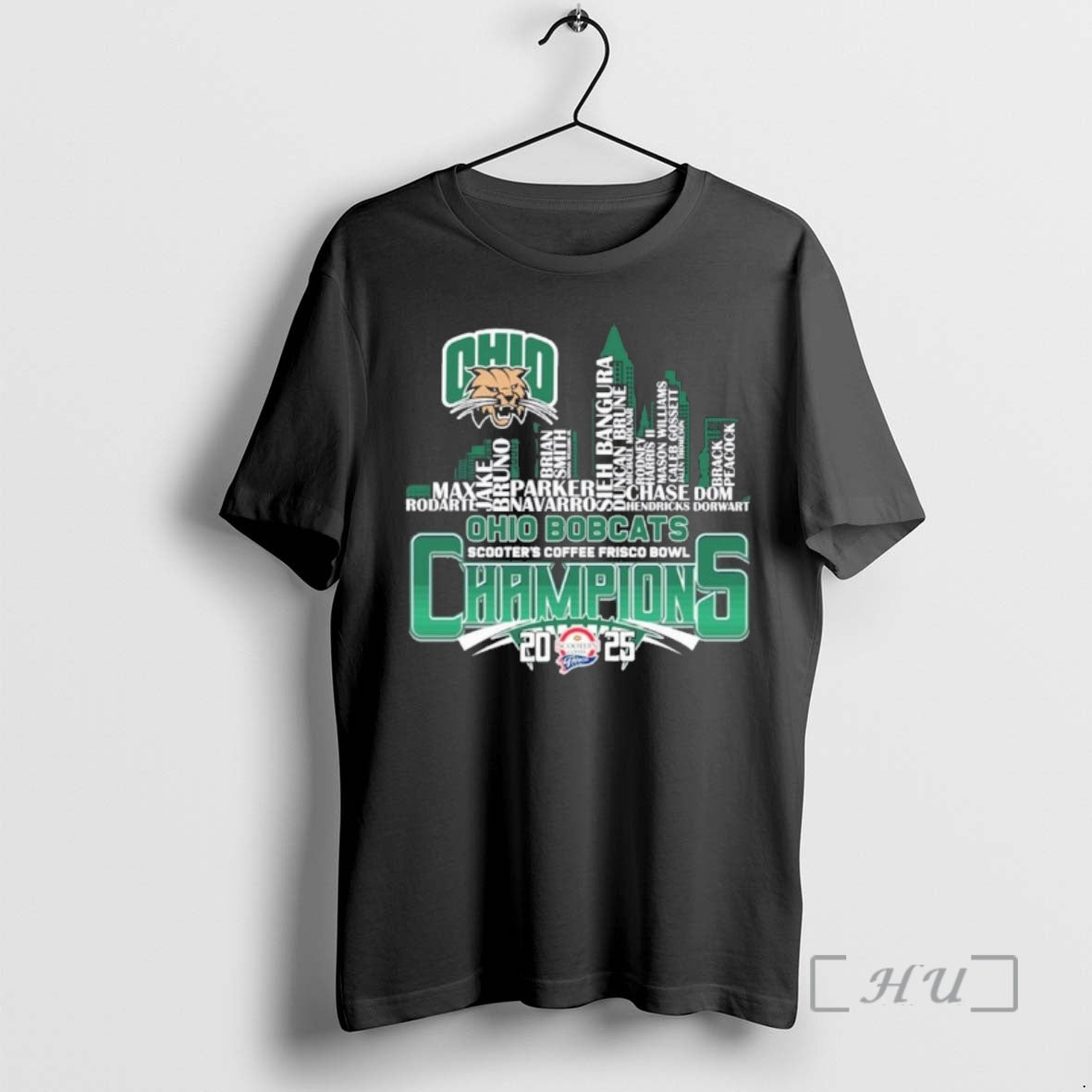 Officials Ohio Bobcats Skyline Player Name 2025 Frisco Bowl Champions