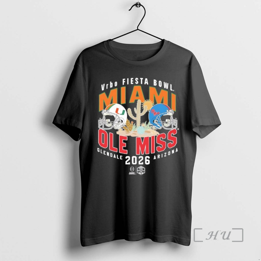 Officials Ole Miss Vs Miami Vrbo Fiesta Bowl 2026 Glendale Arizona Premium T Shirts Sweater