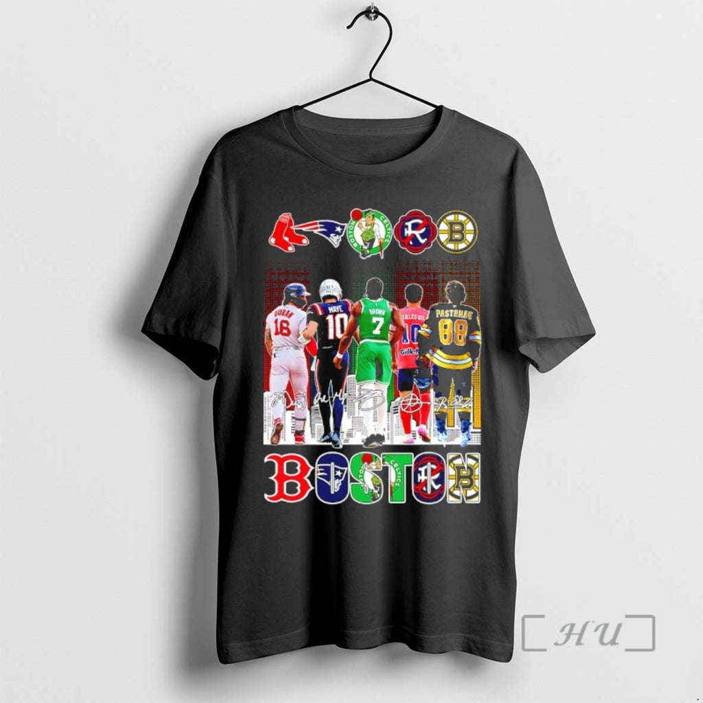 Officials One City One Heart All Boston Team Skyline Signatures
