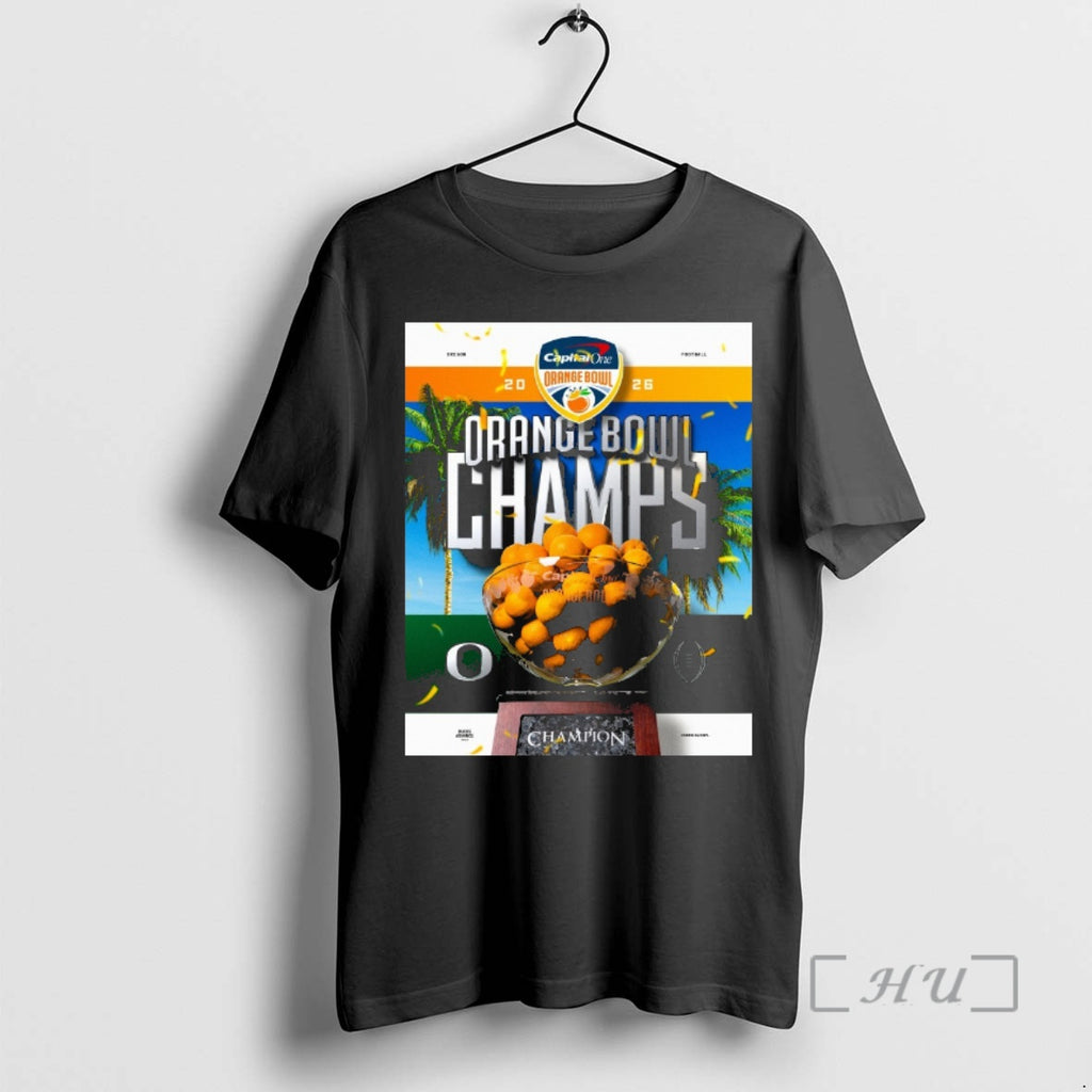 Officials Oregon Defeated Texas Tech 2026 Capital One Orange Bowl Champions Premium T Shirts Sweater