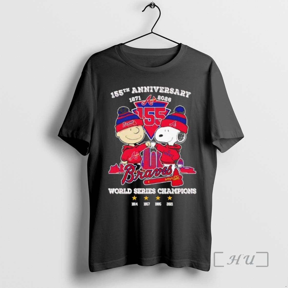 Officials Peanuts X Atlanta Braves 155th Anniversary 1871 2026 4x World Champions