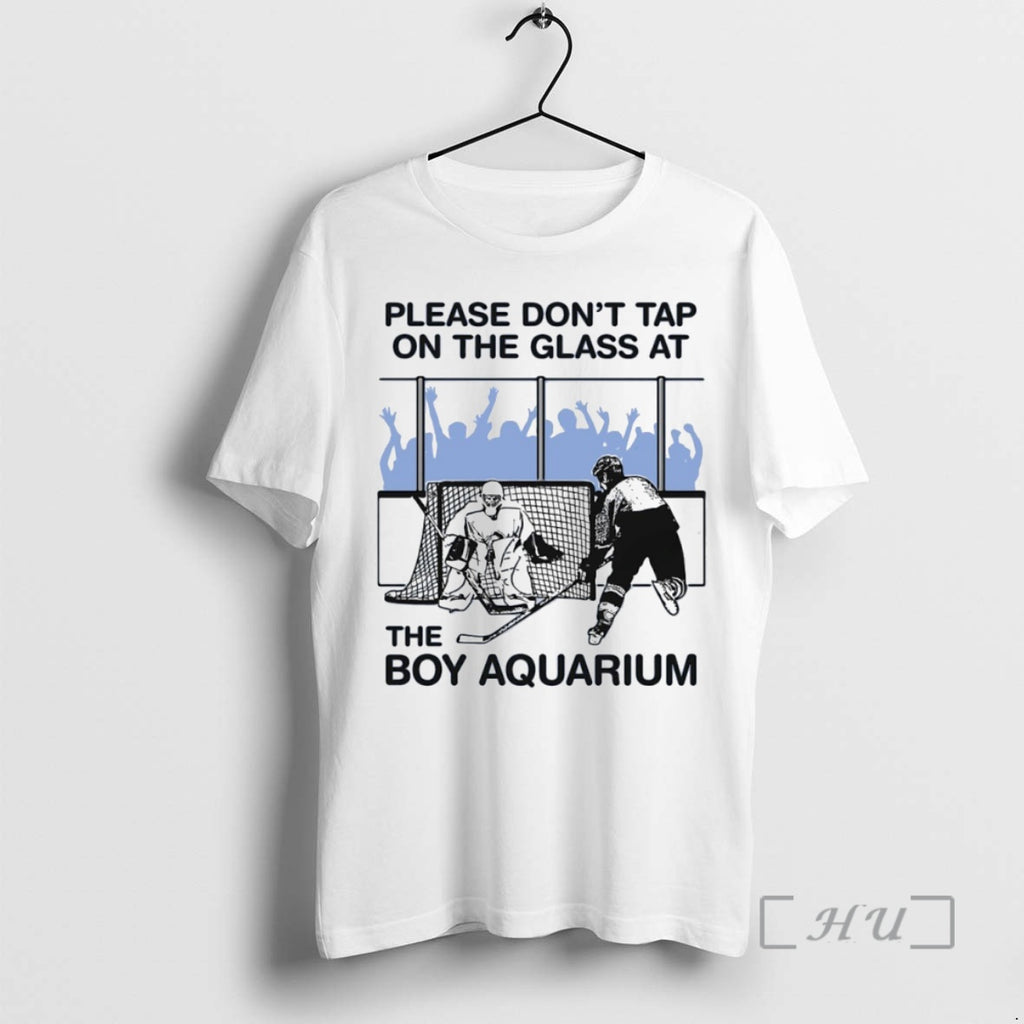 Officials Please Dont Tap On The Glass At The Boy Aquarium Circle Premium T Shirts