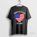 Officials Proud Us Citizen Est 2026 Usa Flag Heart