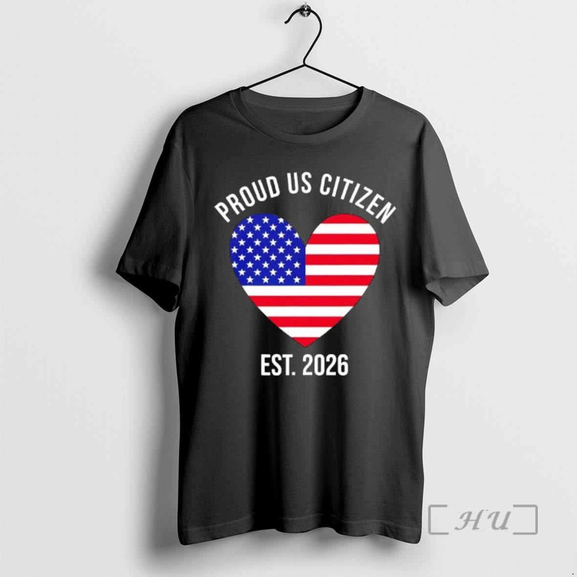Officials Proud Us Citizen Est 2026 Usa Flag Heart