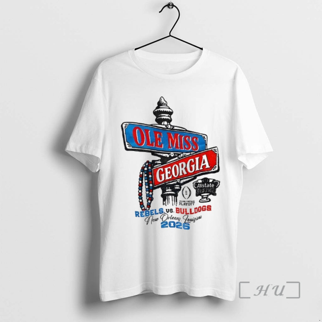 Officials Rebel Rags Ole Miss Vs Georgia Bulldogs College Football Playoff Allstate Sugar Bowl New