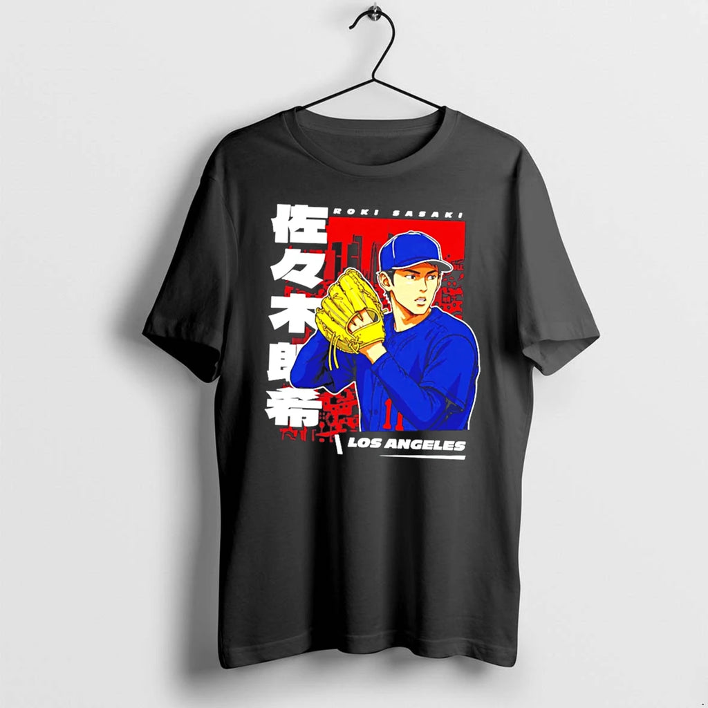 Officials Roki Sasaki Los Angeles 11 Anime Style Baseball Tee Premium T Shirt