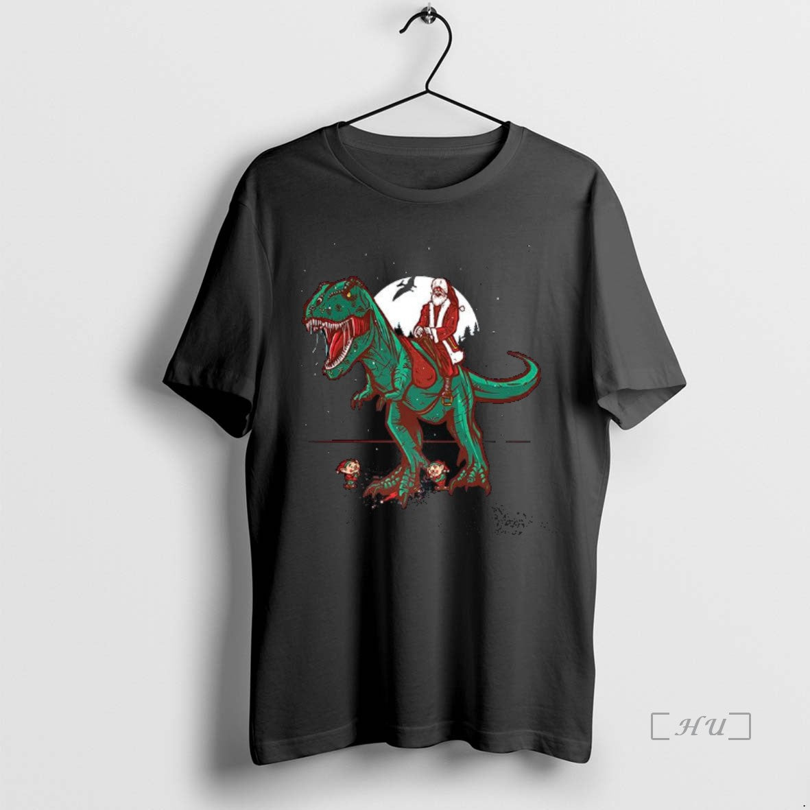 Officials Santa Rides T Rex Jurassic