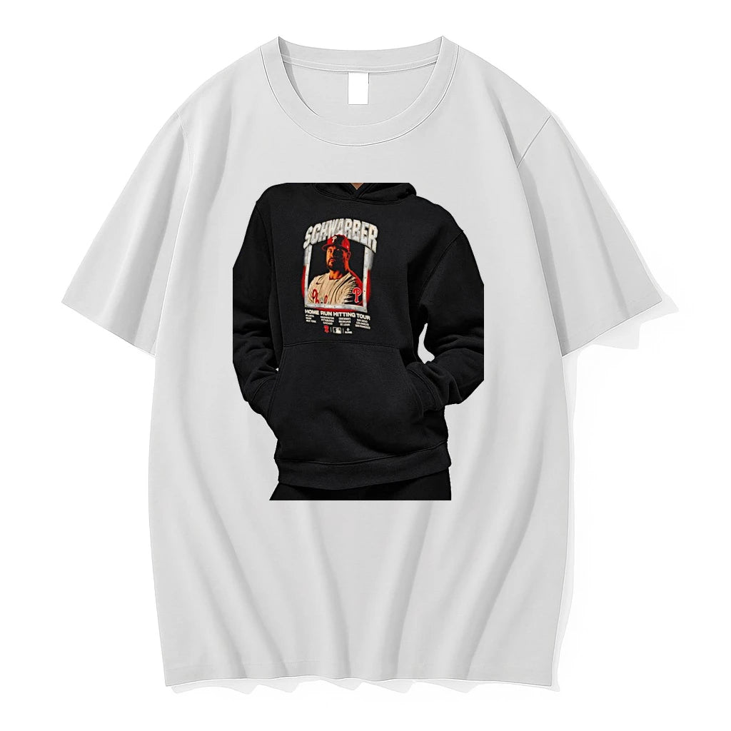 Officials Schwarber Phillies Home Run Hitting Tour Premium T Shirt
