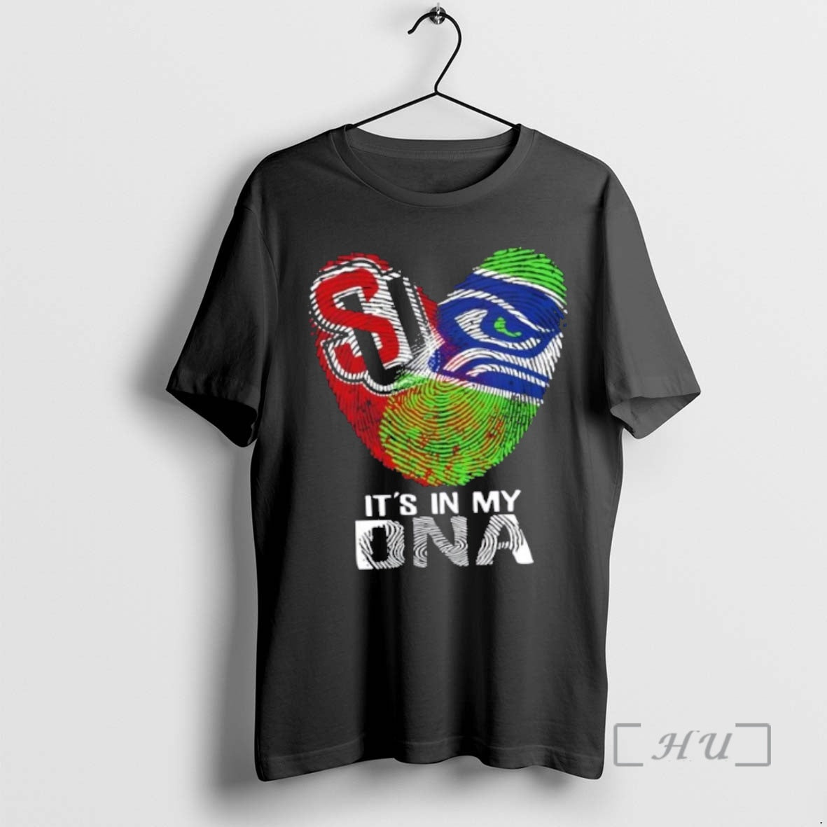 Officials Seattle Sports Redhawks X Seahawks My Dna Fingerprint Heart