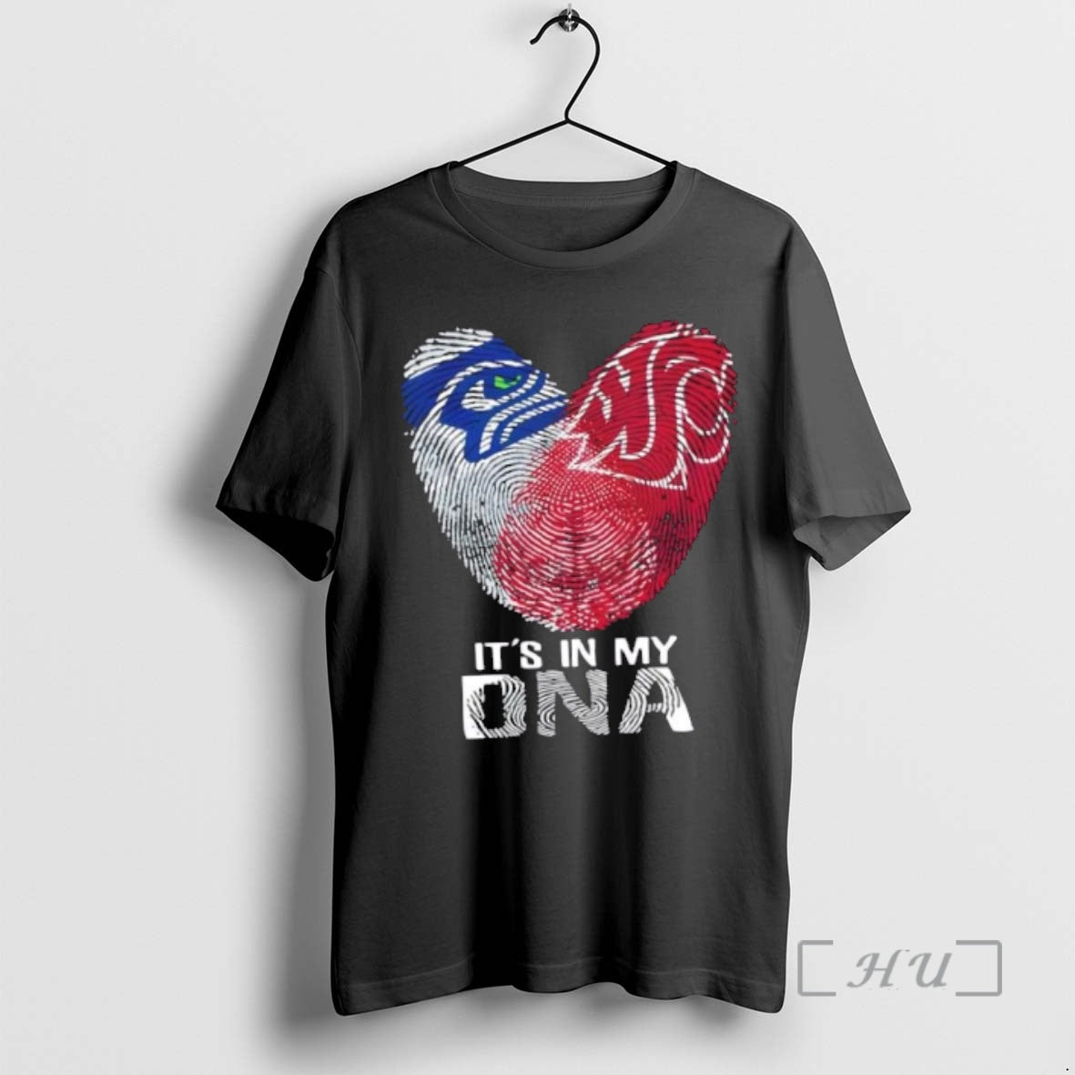 Officials Seattle Sports Seahawks X Washington State Cougars My Dna Fingerprint Heart