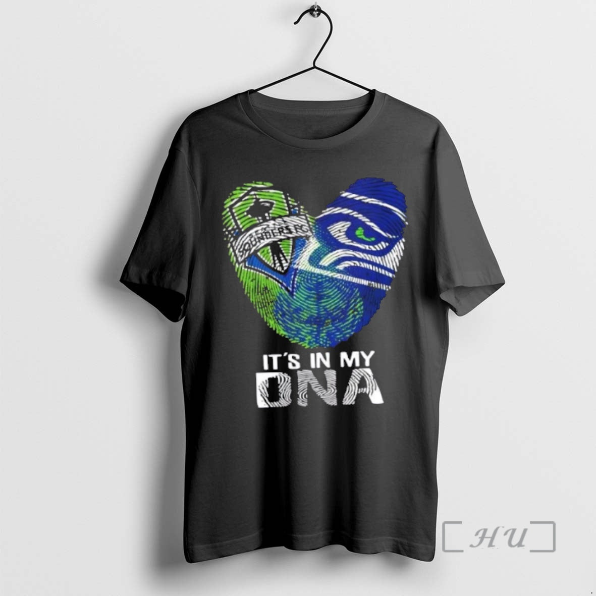 Officials Seattle Sports Sounders Fc X Seahawks My Dna Fingerprint Heart