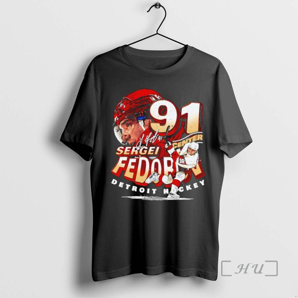 Officials Sergei Fedorov 91 Detroit Red Wings Hockey Player Name