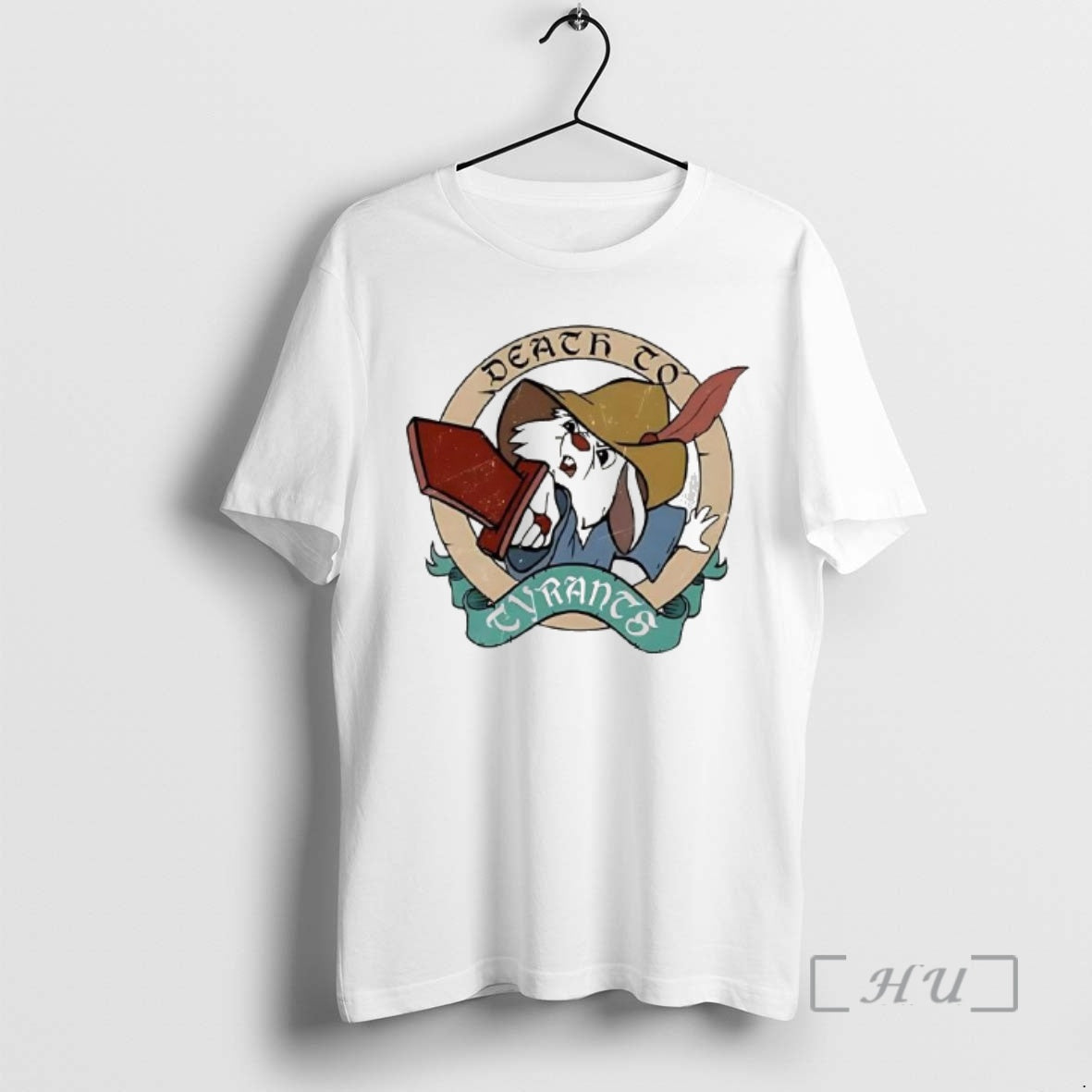 Officials Skippy Rabbit Death Tyrants 90s Cartoon Logo Retro Woman