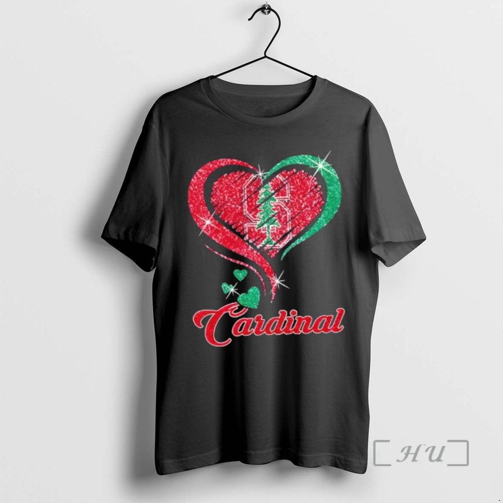 Officials Stanford Cardinal Football In Glitter Heart Fans