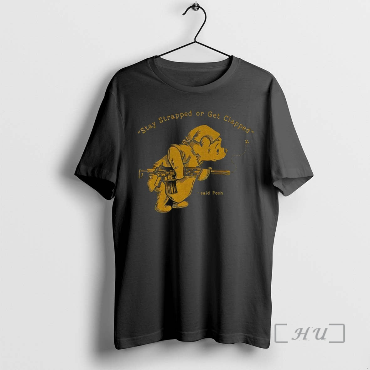 Officials Stay Strapped Get Clapped Winnie Pooh Holding Gun