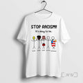 Officials Stop Racism Okay Be Asian Black Arab Normal American Stickman Caricature Woman
