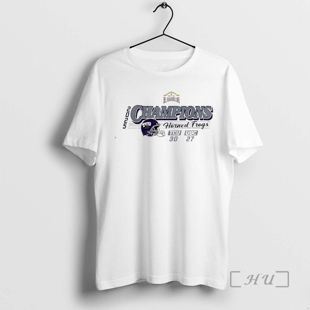 Officials Tcu Horned Frogs 2025 Valero Alamo Bowl Champions Shirttcu Horned Frogs 2025 Valero Alamo