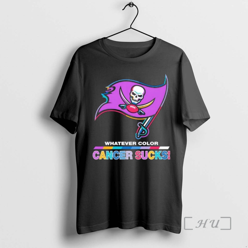 Officials Tampa Bay Buccaneers Football Whatever Color Cancer Sucks Logo Colors Premium T Shirts Sweater