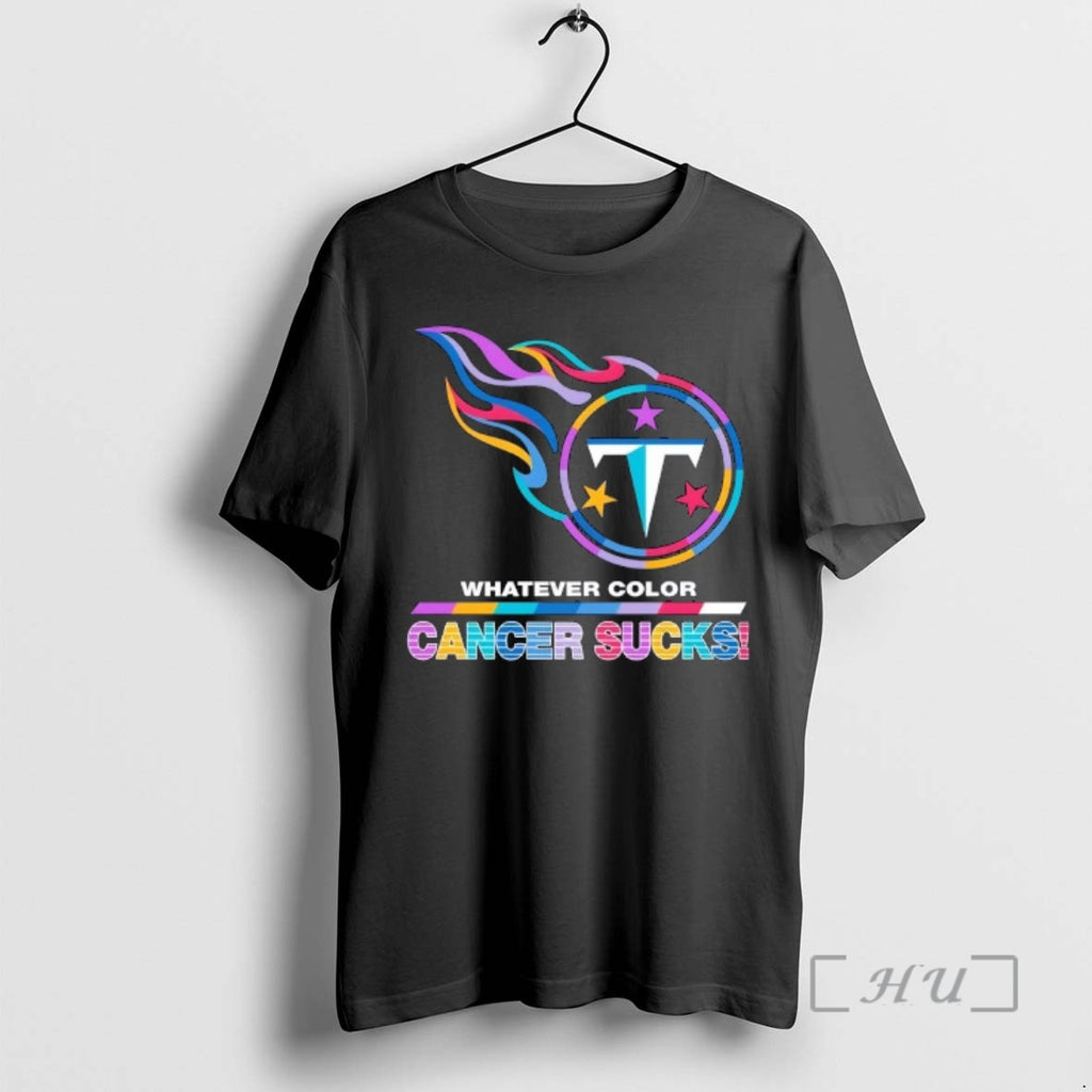 Officials Tennessee Titans Football Whatever Color Cancer Sucks Logo Colors