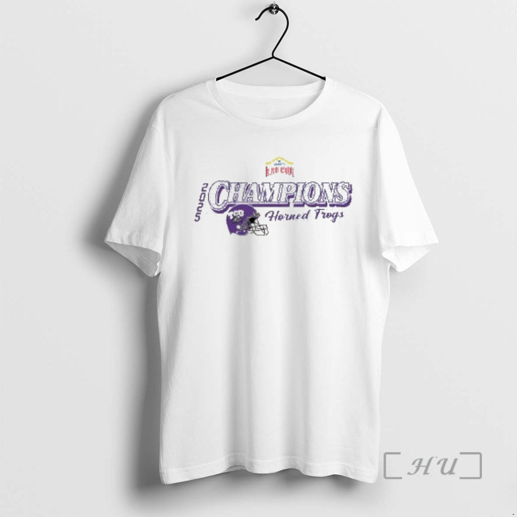 Officials Texas Christian University Horned Frogs Football 2025 Alamo Bowl Bound Champions Premium T Shirts