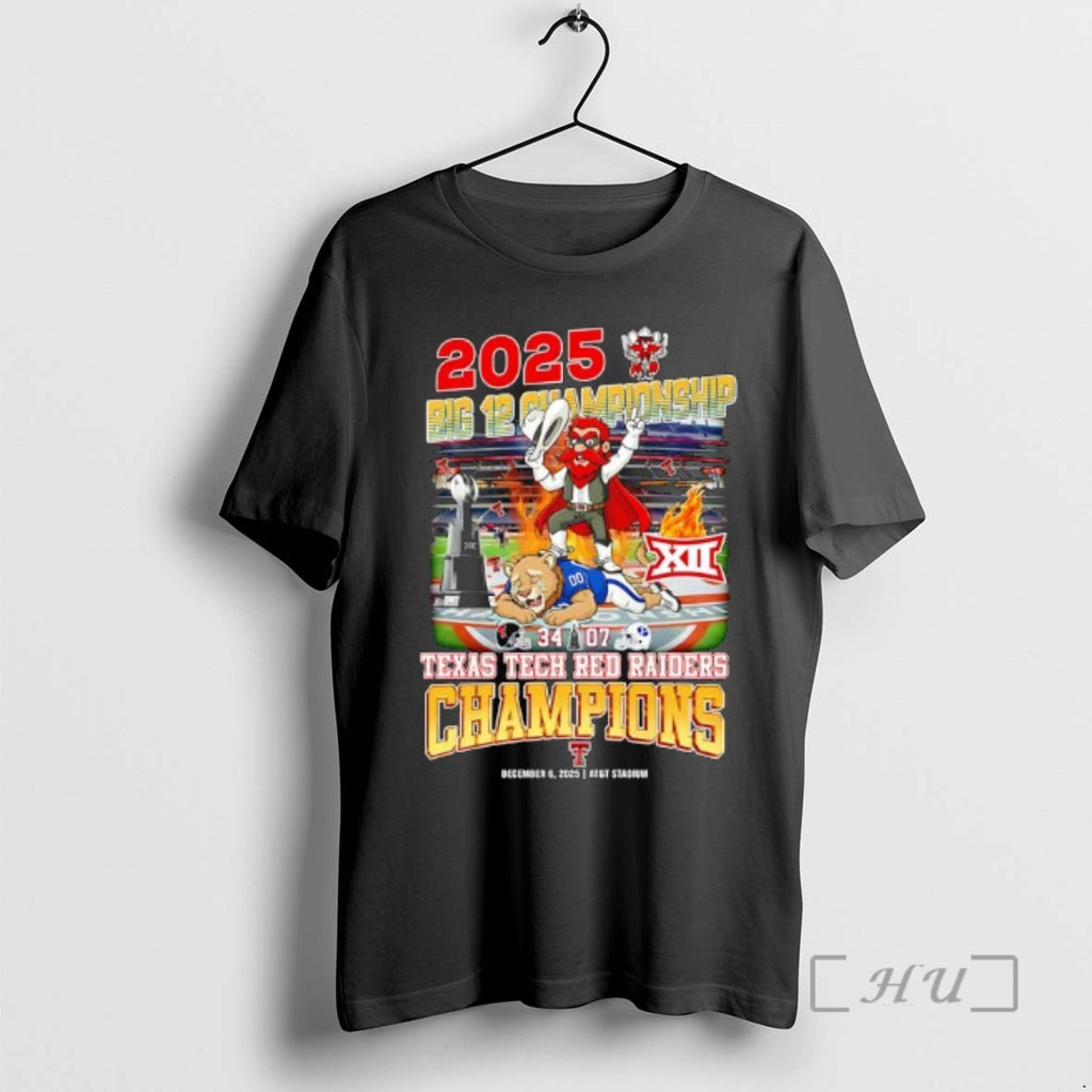 Officials Texas Tech Red Raiders Big 12 Champions 34 07 Score Att Stadium On December