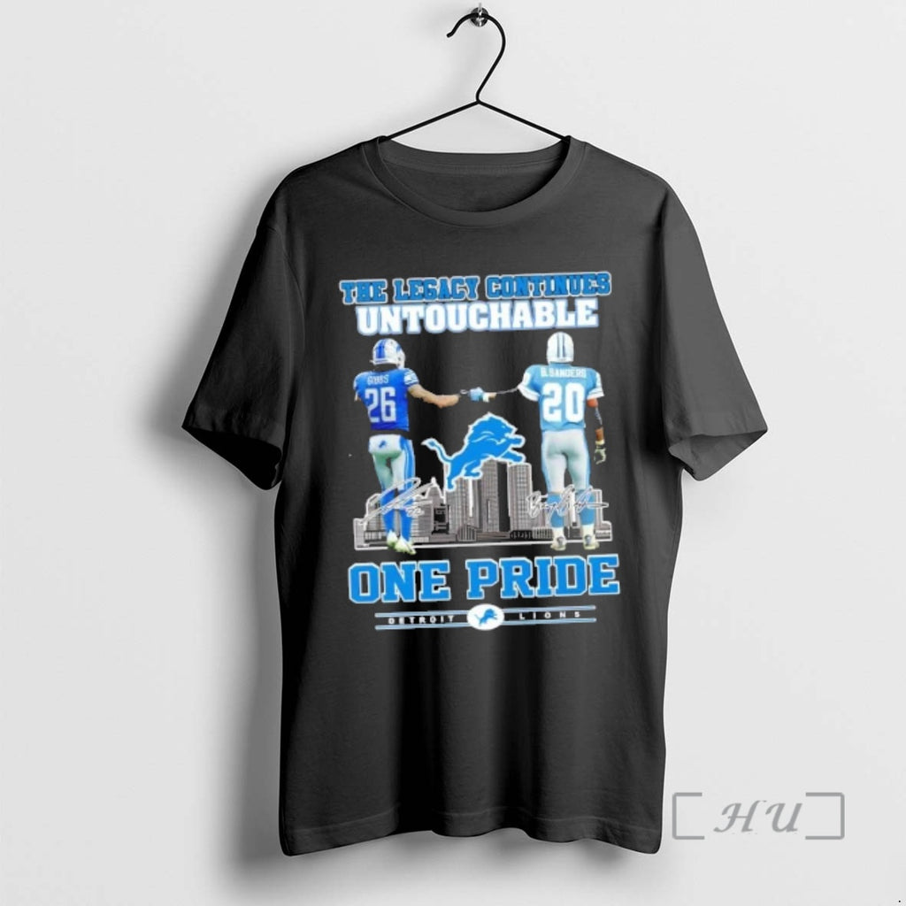 Officials The Legacy Continues Untouchable One Pride Gibbs X Sanders Detroit Lions Skyline Premium