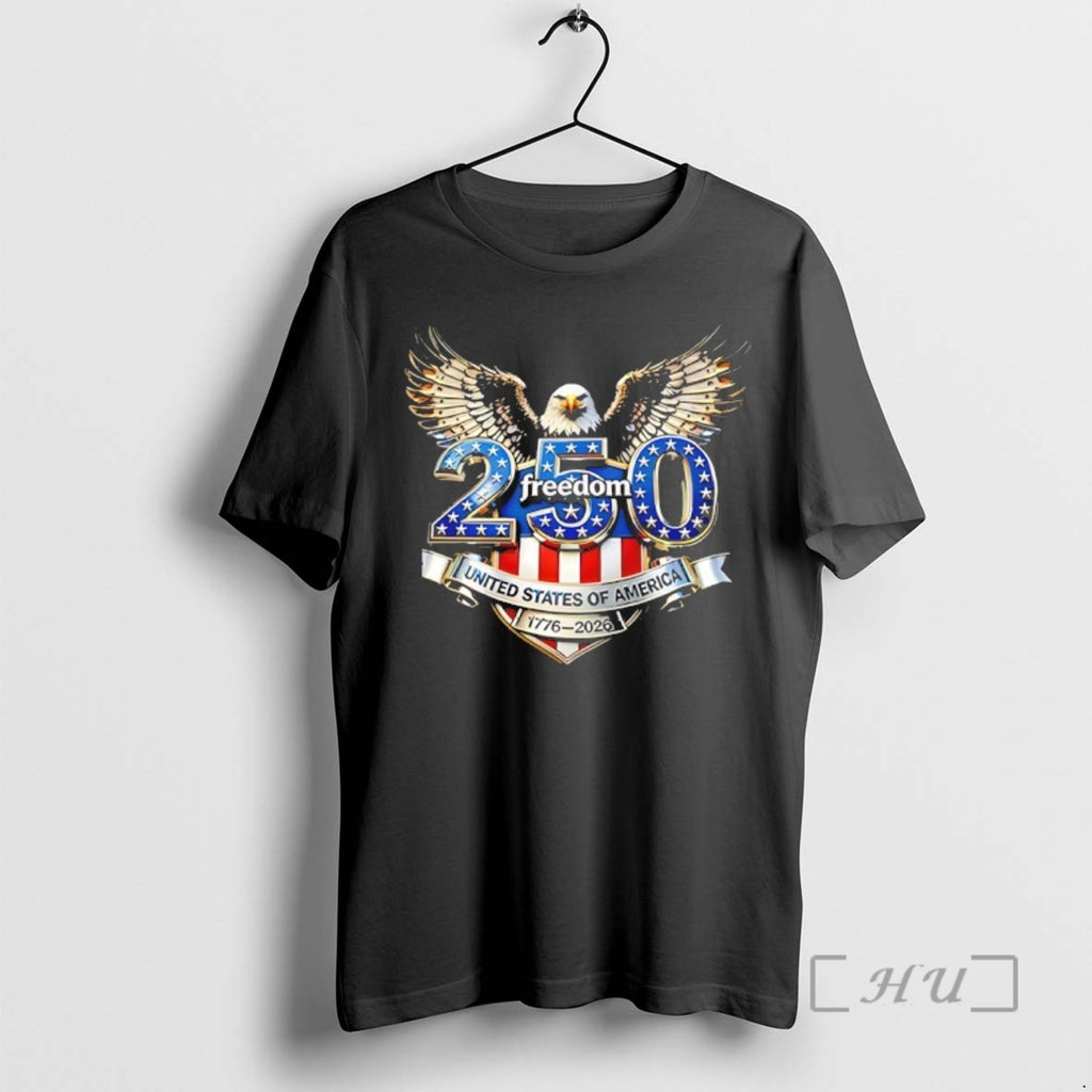 Officials The United States Of America 250th Anniversary 1776 2026 Freedom Logo Premium T Shirts