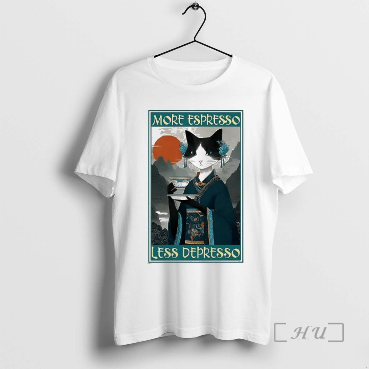 Officials Zen Barista Cat More Espresso Less Depresso Ukiyo E