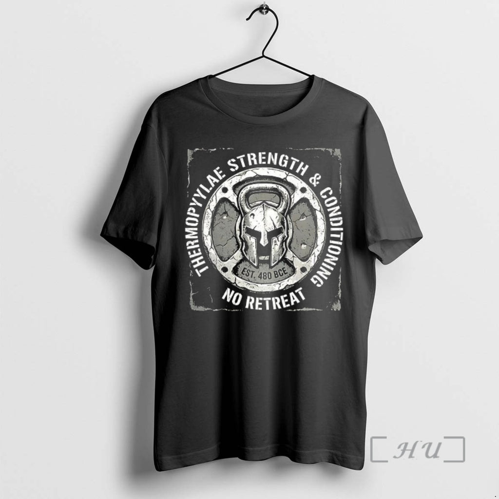 Officials Thermopylae Strength And Conditioning No Retreat Est 480 Bce Logo Premium T Shirts Sweater