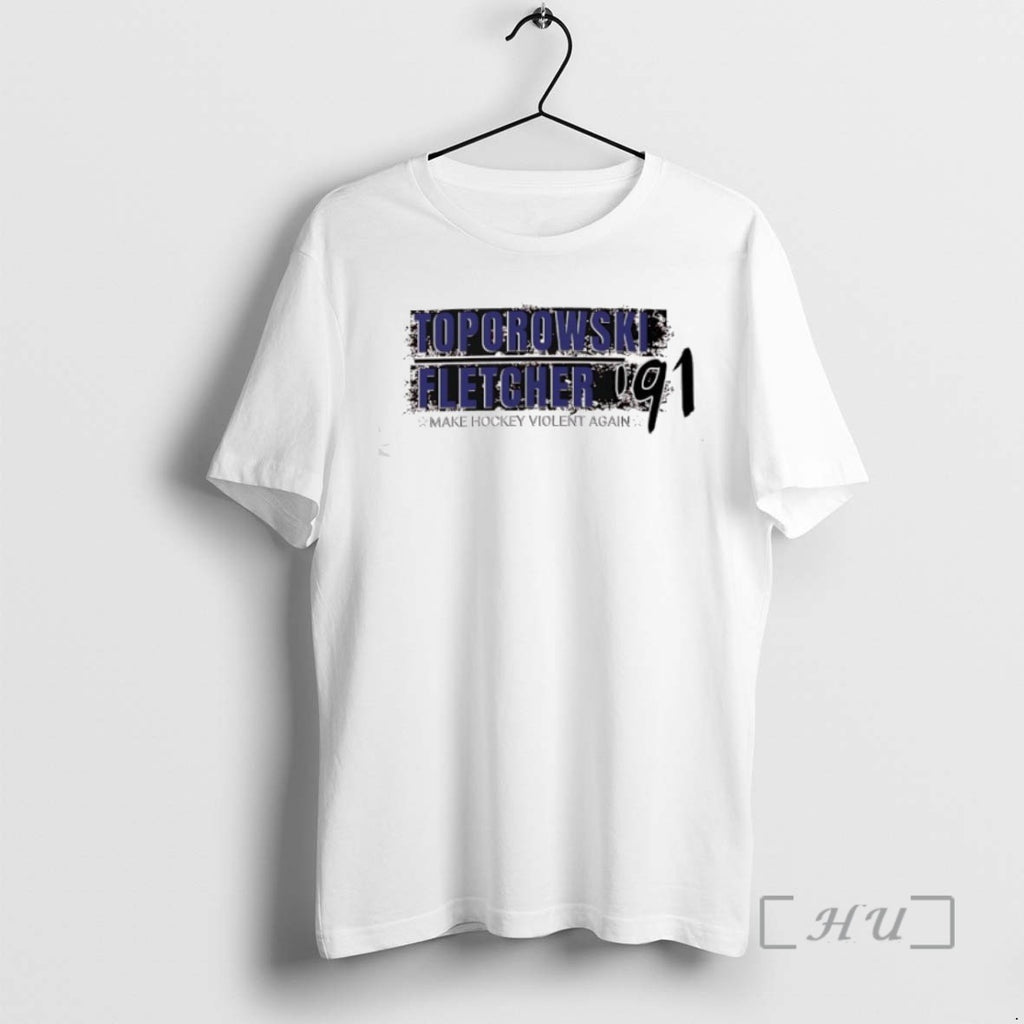Officials Toporowski Fletcher Make Hockey Violent Again 1991 Shirts Sweater