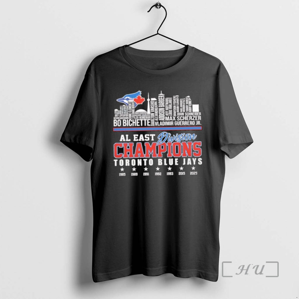 Officials Toronto Blue Jays 2025 Al East Division Champions Skyline Shirts Sweater