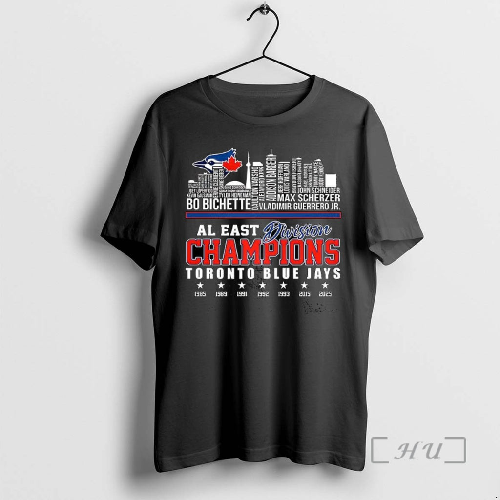 Officials Toronto Blue Jays Baseball Al East Division 2025 Skyline Name Player Shirts Sweater