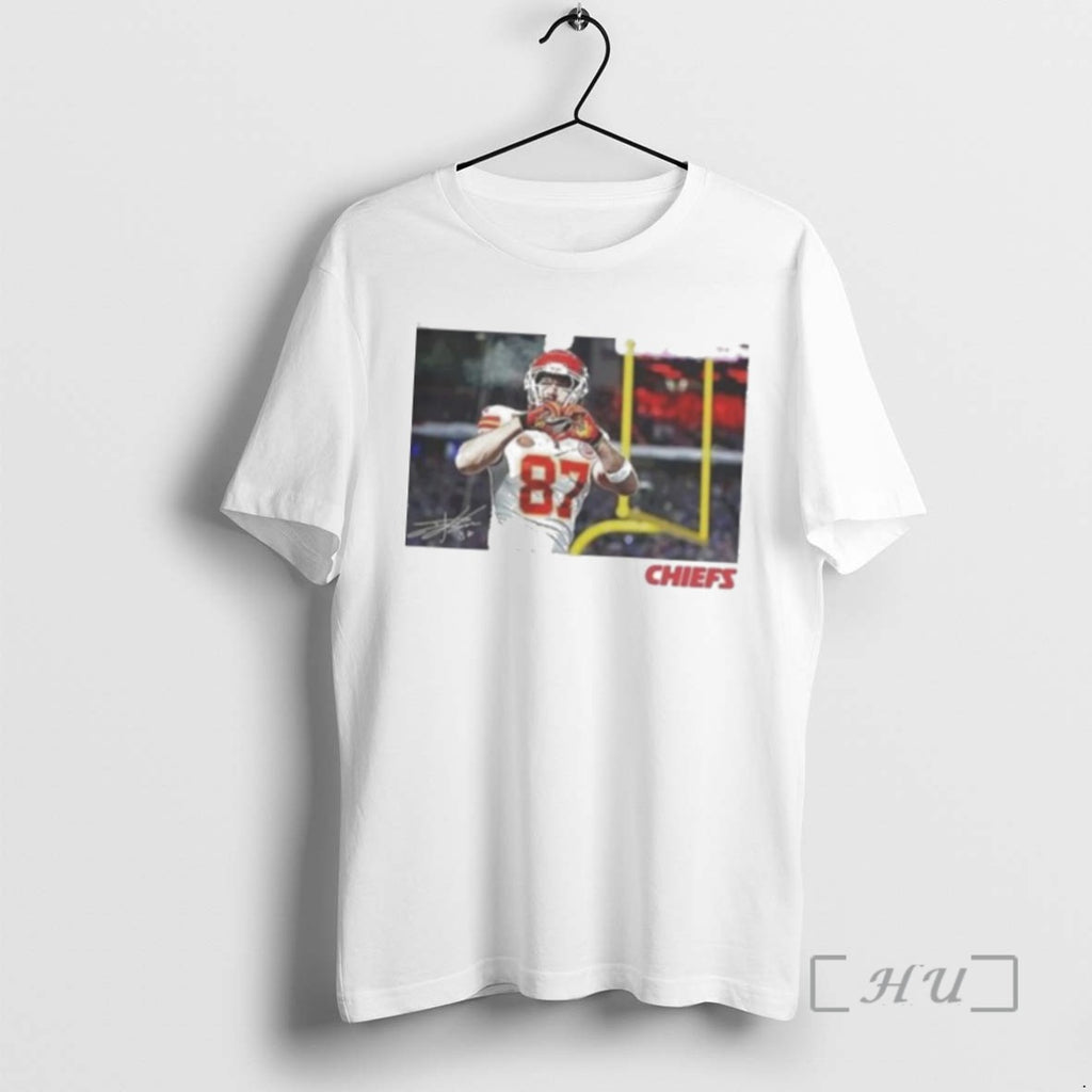 Officials Travis Kelce Kansas City Chiefs Football Heart Signature Shirts Sweater