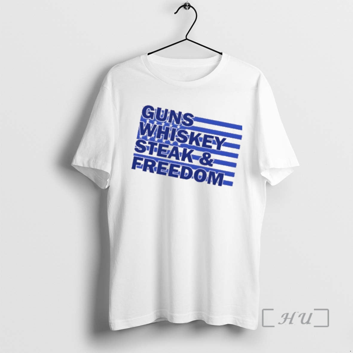 Officials True American Guns Whiskey Steak Freedom Usa Flag
