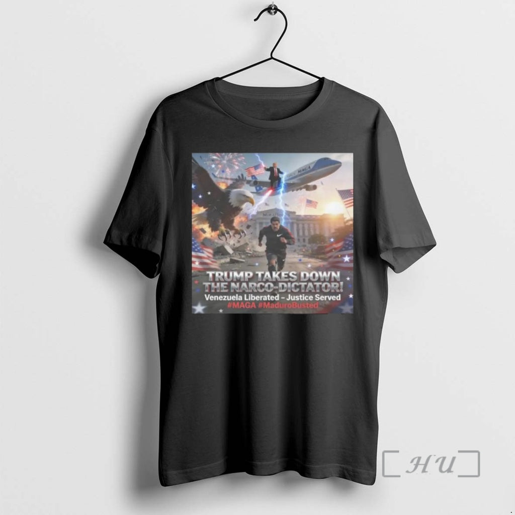 Officials Trump Takes Down The Narco Dictator Maduro Capturado Venezuela Libre Premium T Shirts Sweater