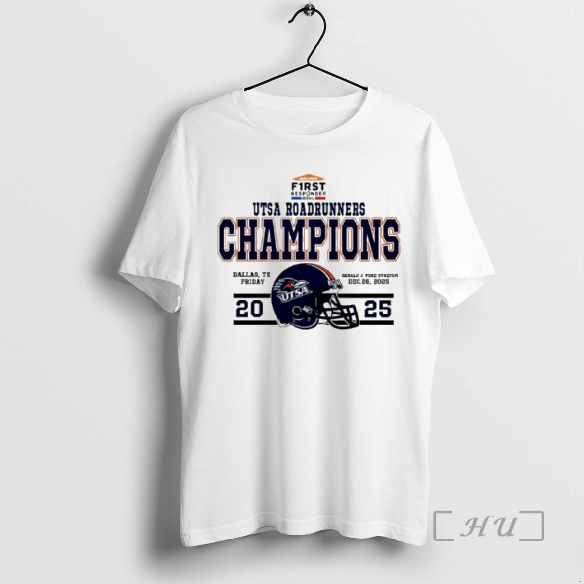 Officials Utsa Roadrunners Football 2025 First Responder Bowl Champions Helmet