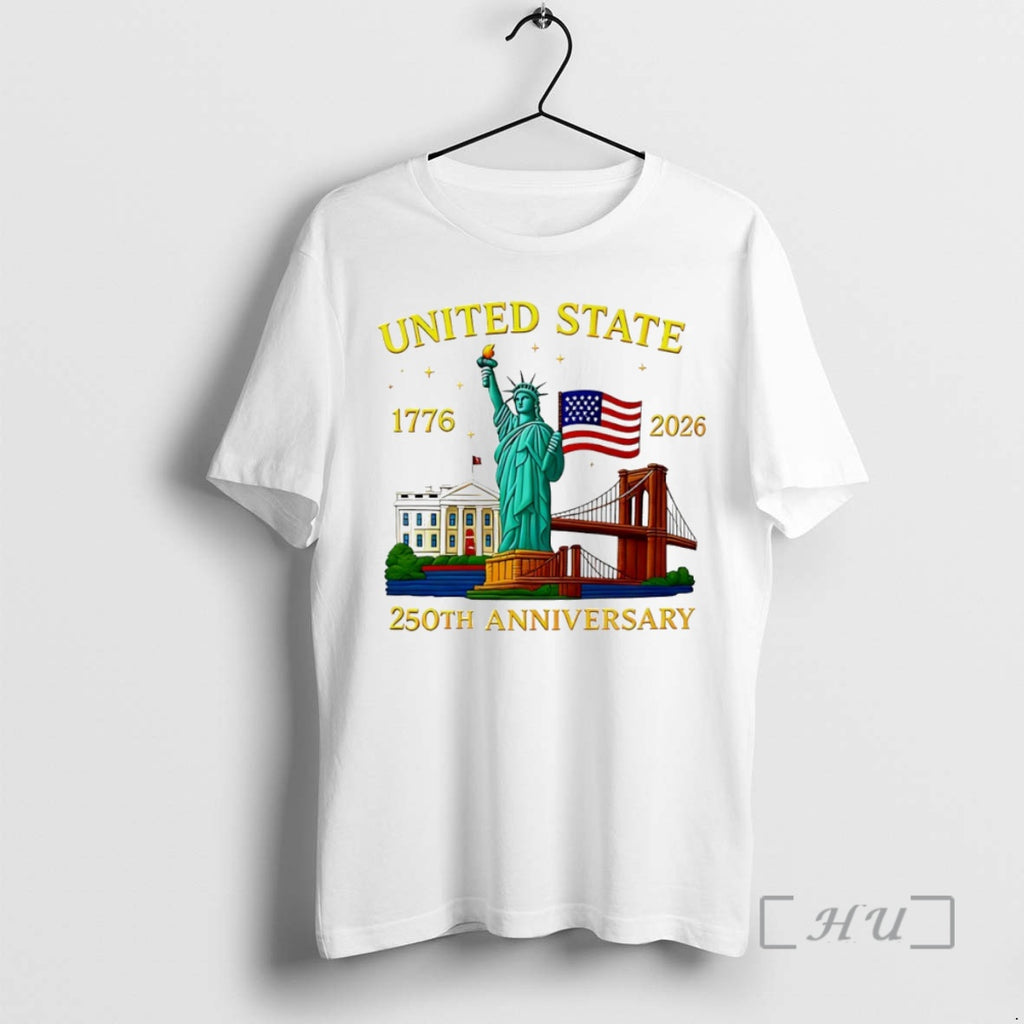Officials United States Of America Freedom 250th Anniversary 1776 2026 Statue Of Liberty Circle Premium