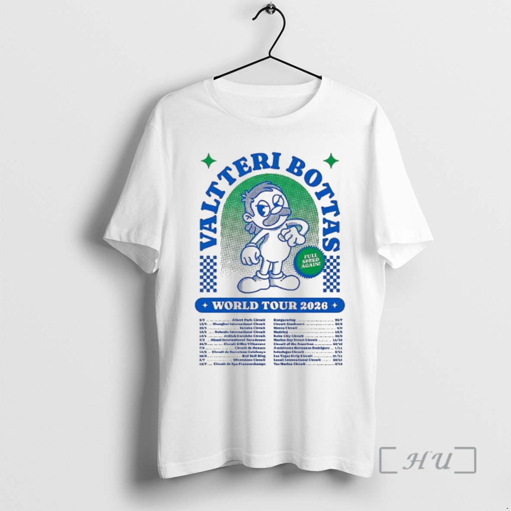 Officials Valtteri Bottas World Tour 2026 Full Speed Again Racing Mascot Premium T Shirts Sweater
