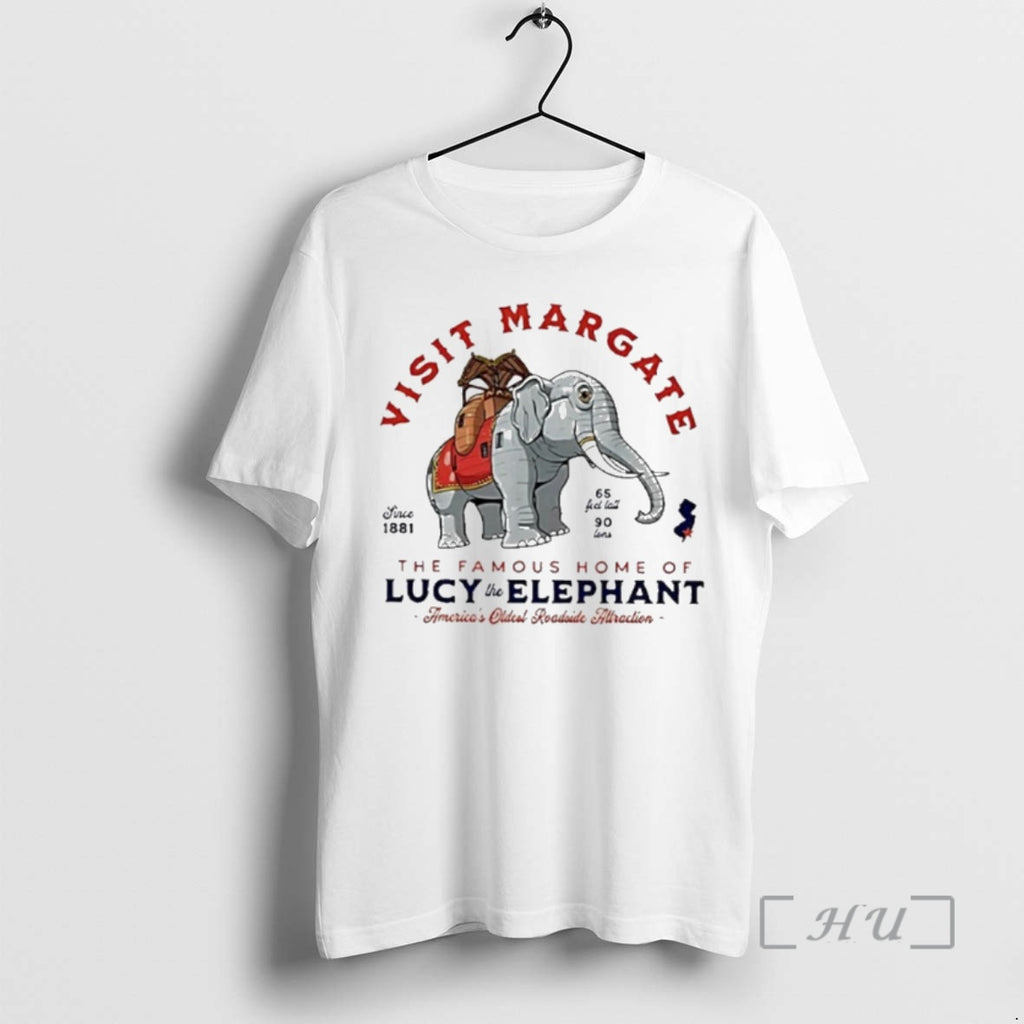 Officials Visit Margate Since 1881 The Famous Home Of Lucy The Elephant Premium T Shirts