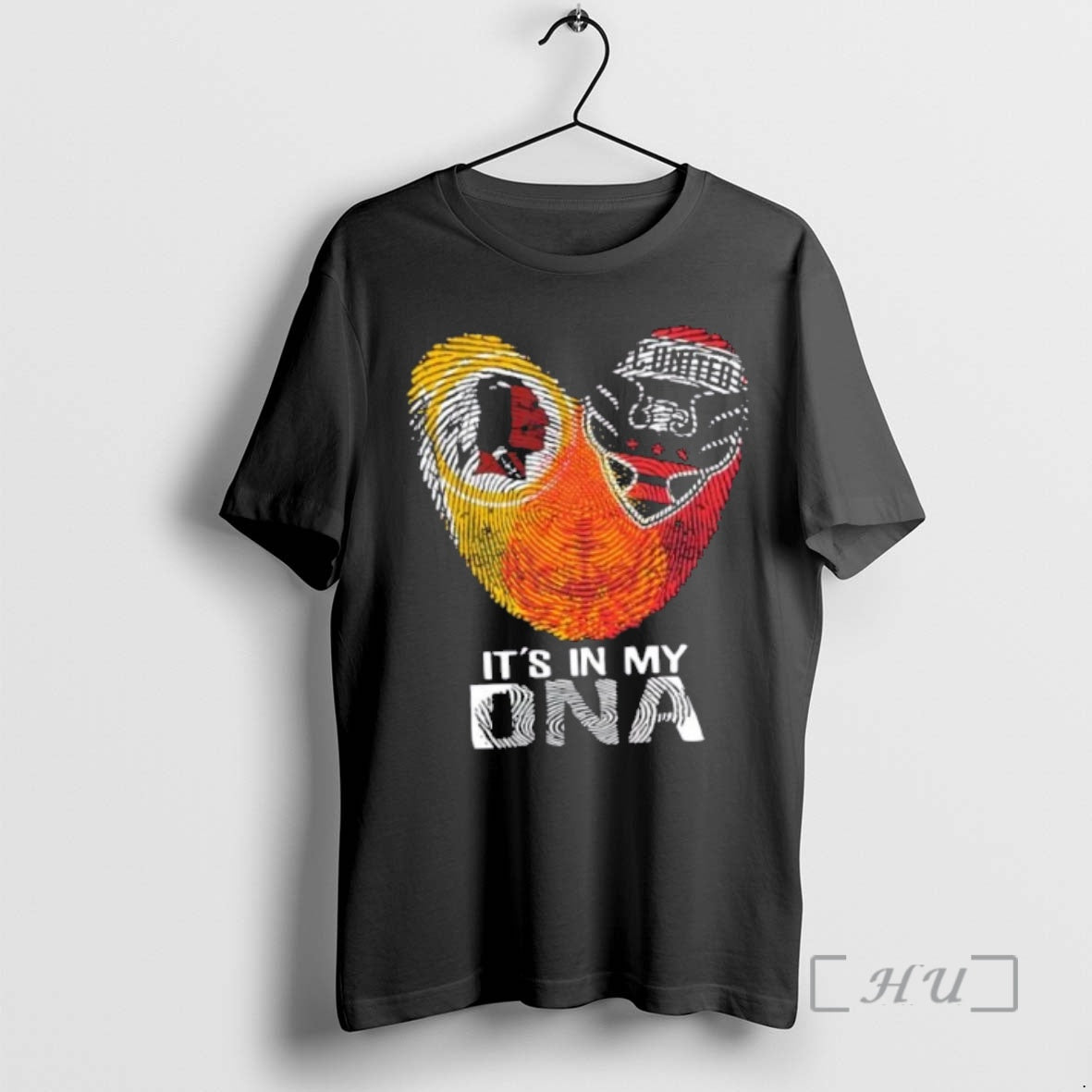 Officials Washington Sports Redskins X Dc United My Dna Fingerprint Heart