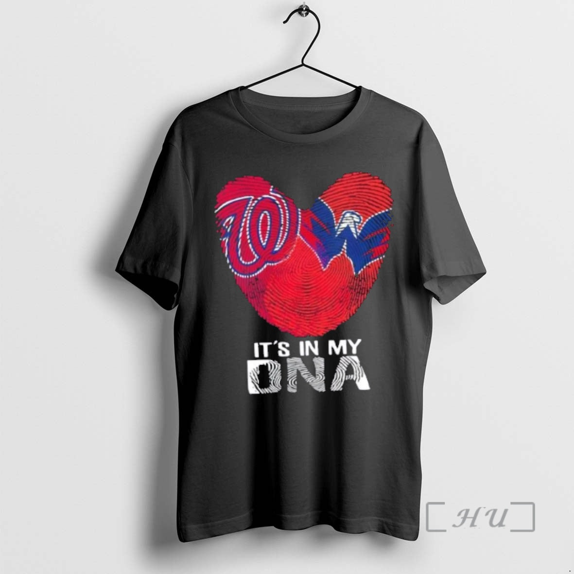 Officials Washington Sports Nationals X Capitals My Dna Fingerprint Heart