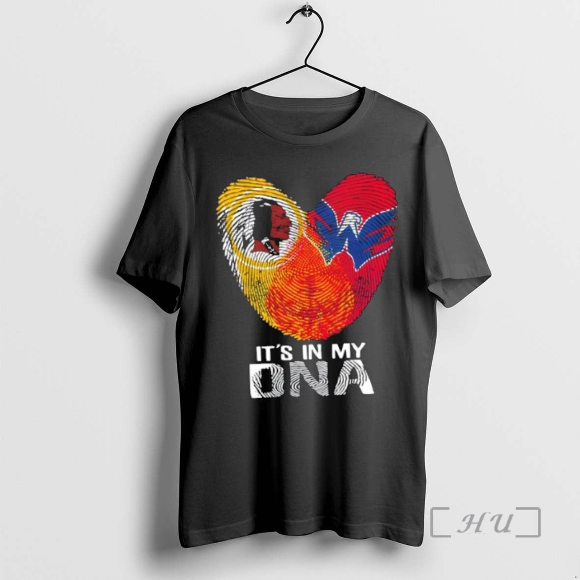 Officials Washington Sports Redskins X Capitals My Dna Fingerprint Heart