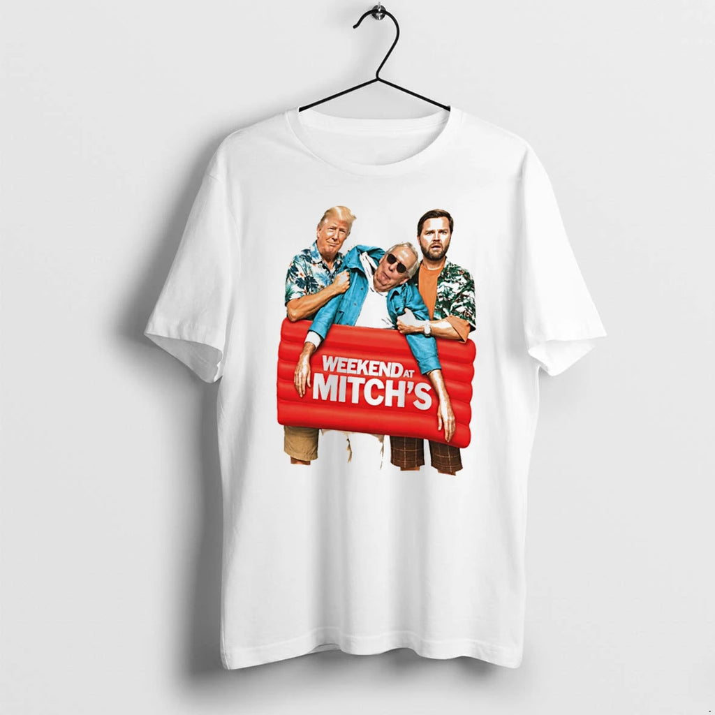 Officials Weekend At Mitchs Donald Trump And Jd Vance Political Meme Tee