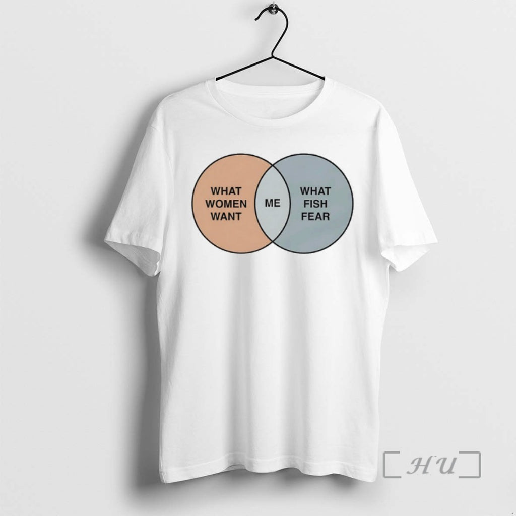 Officials What Women Want Me Fish Fear Me Venn Diagram Shirts Sweater