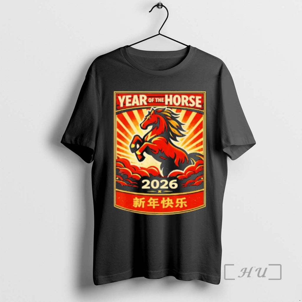 Officials Year Of The Horse 2026 Lunar Chinese New Year 2026 Graphic Premium T Shirts