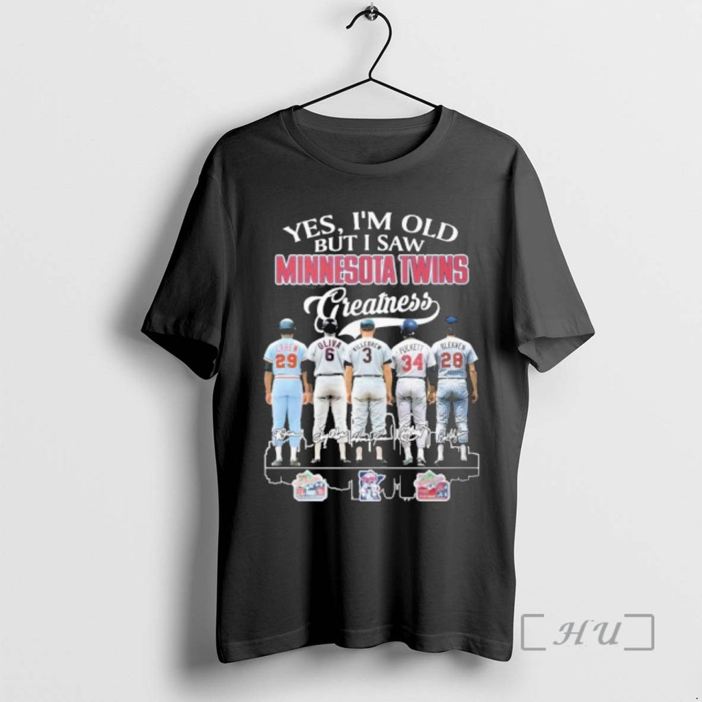 Officials Yes Im Old But I Saw Minnesota Twins 2026 Greatness Premium T Shirts Sweater