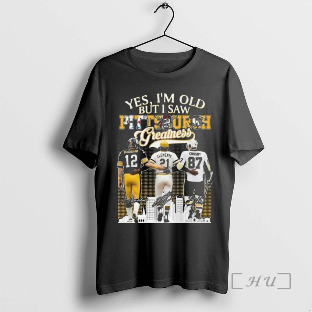 Officials Yes Im Old But I Saw Pittsburgh Greatness Bradshaw Clemente And Crosby Signatures Premium