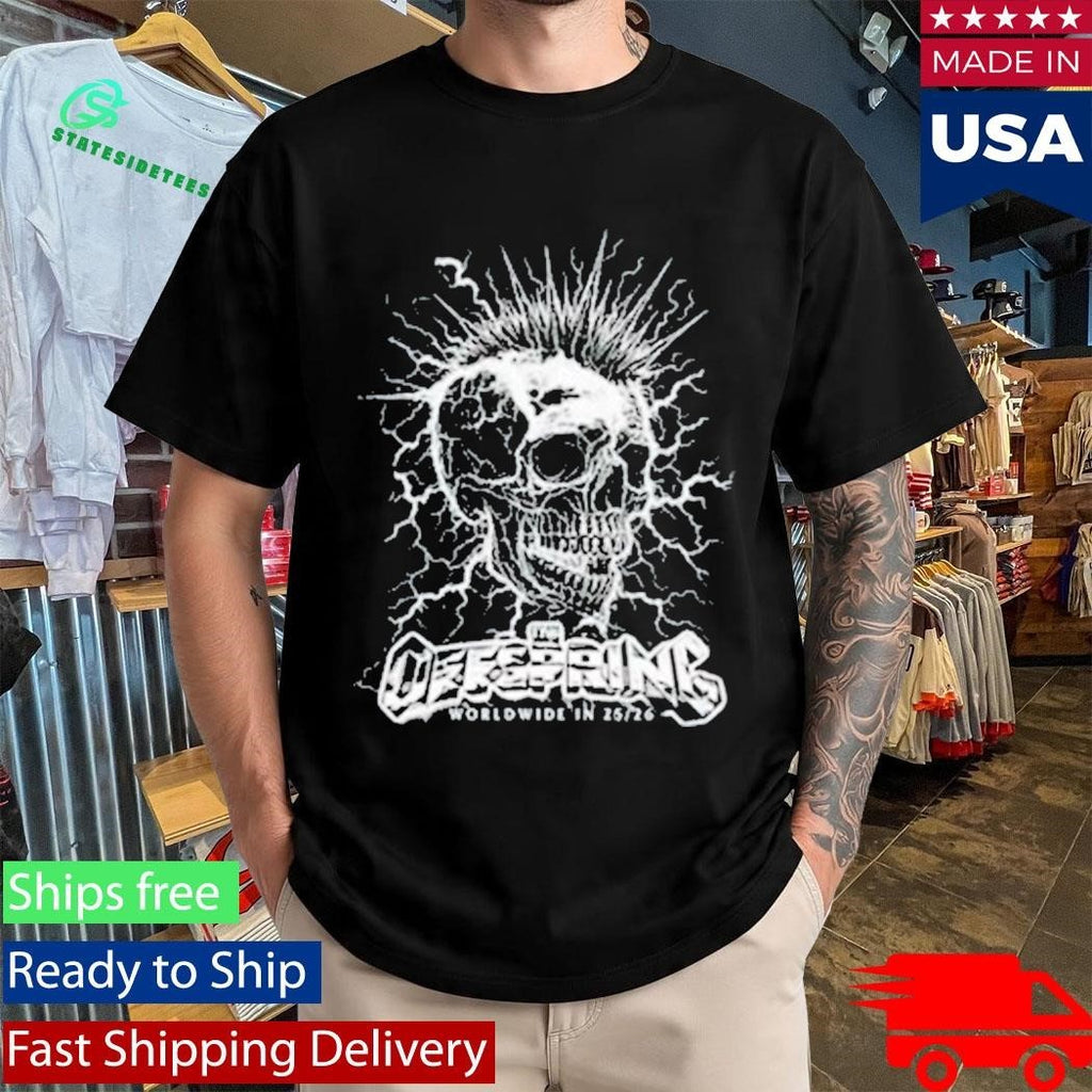 Offspring Mohawk Skull 2026 Tour Shirt Unisex , , , Long Sleeve Tee