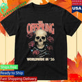 Offspring Rose Skull 2026 Tour Shirt Unisex , , , Long Sleeve Tee